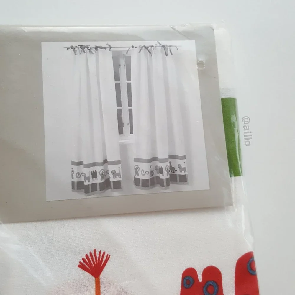 IKEA 2 Sets BARNSLIG DJUR Curtains
